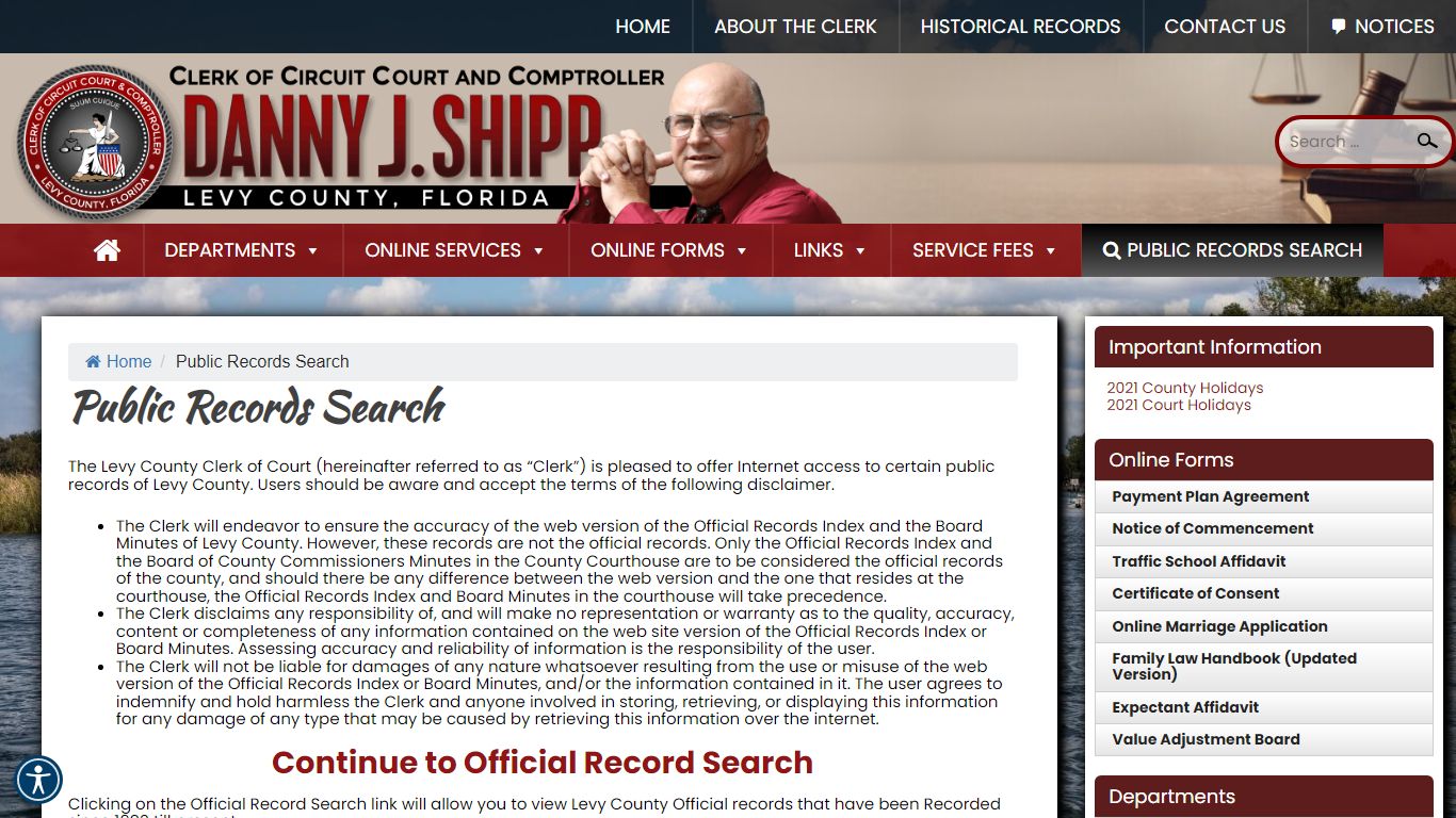 Public Records Search – Levy County Clerk of Courts ...
